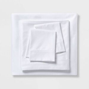 Threshold - 500 Thread Count Cotton Blend Sateen 4PC White